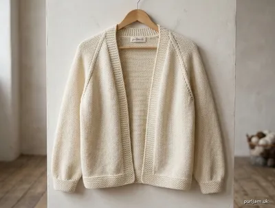 Stitch chart guide image for Cream Aran Open-Front Bolero