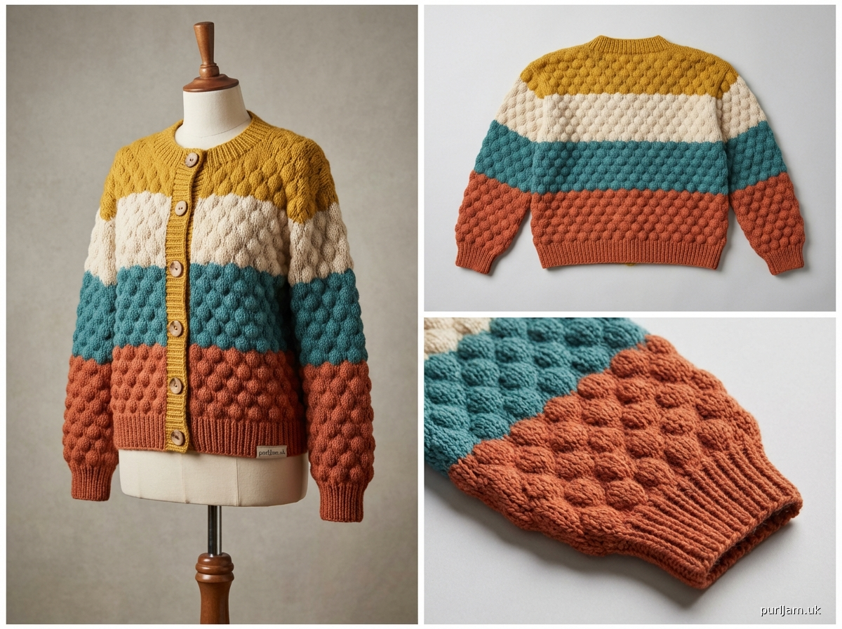 Four Colour Bubble Cardigan