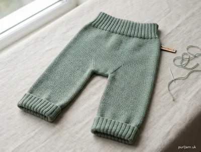 Stitch chart guide image for Classic Top-Down Baby Pants