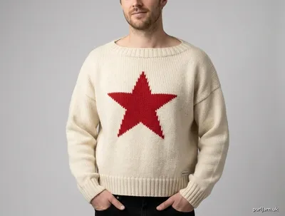 Stitch chart guide image for Orion Cropped Boxy Star Pullover