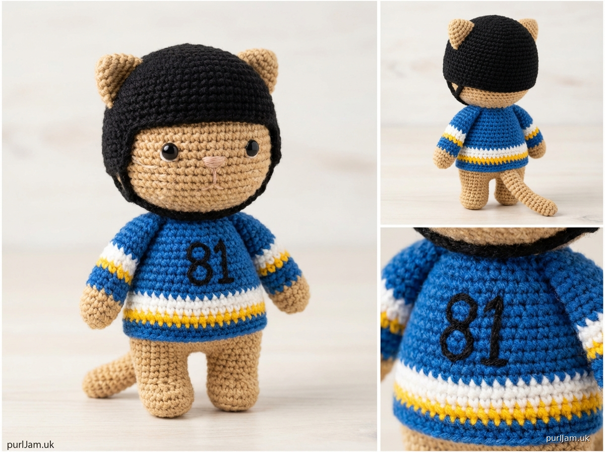 Hockey Rivals Crochet Kitty Digital Pdf Pattern