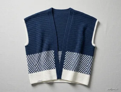 Stitch chart guide image for Marina Color-block Vest