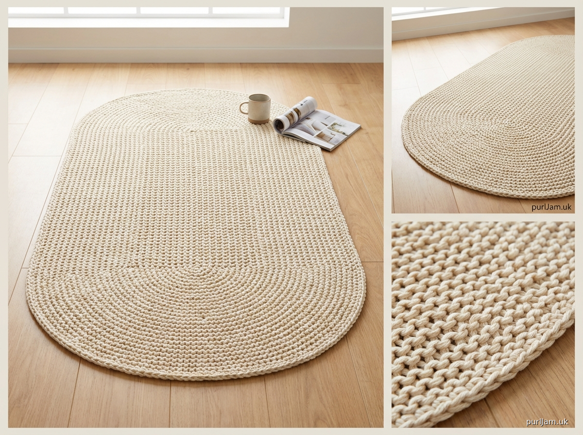 Oval Textured Rug