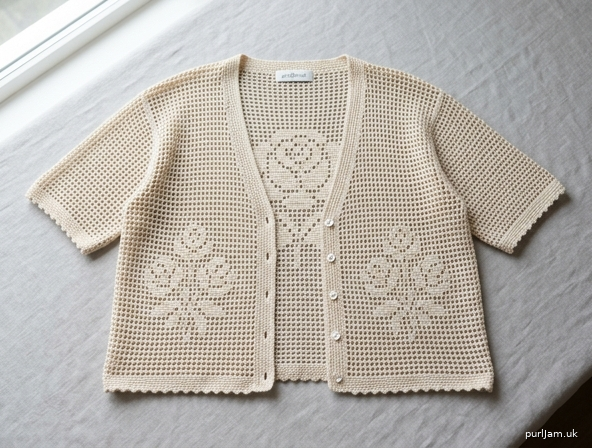 Filet Floral Cardigan