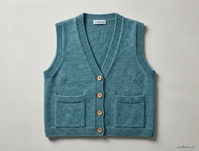 Stitch chart guide image for Cropped Button-Up Vest with Pockets