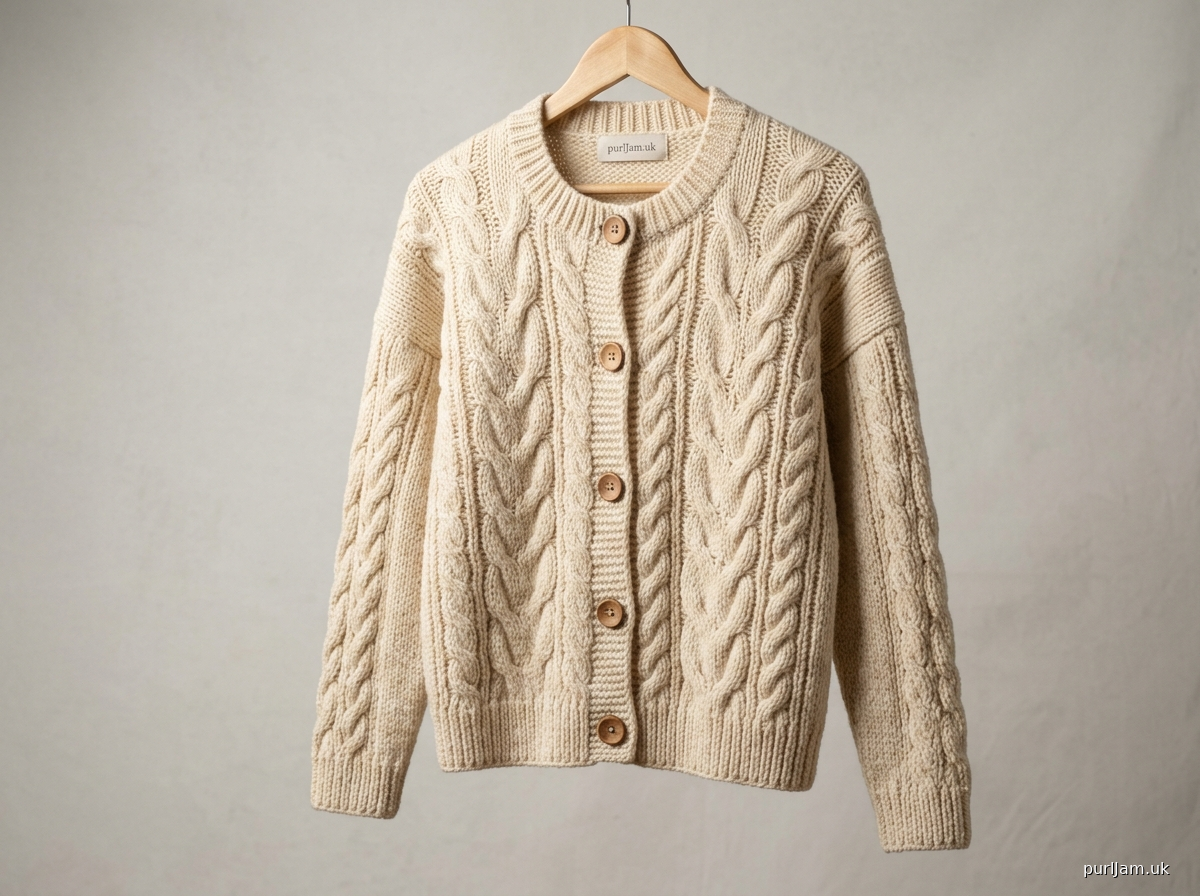 Cabled Geometry Cardigan