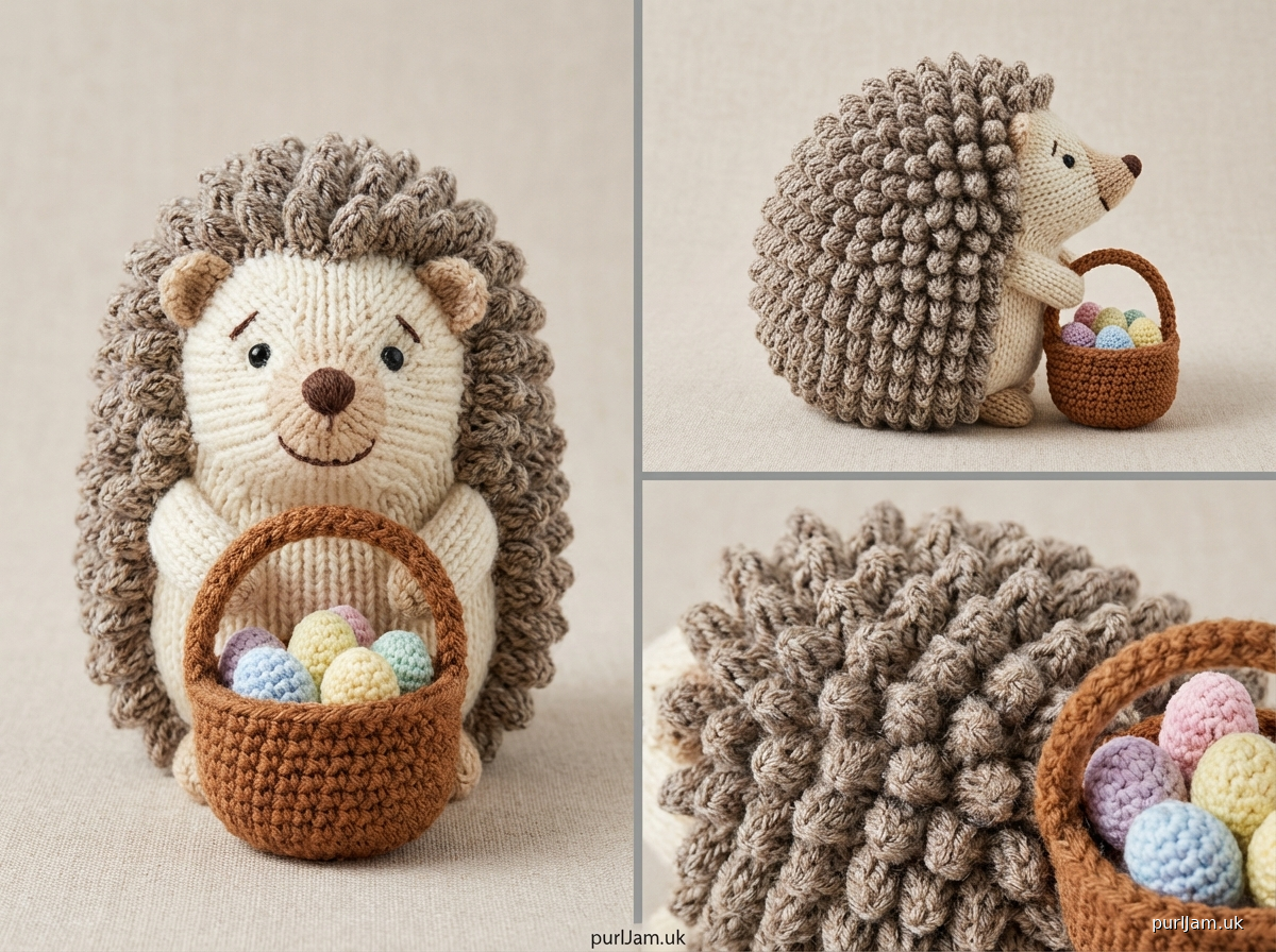 Easter Hedgehog With Egg Basket