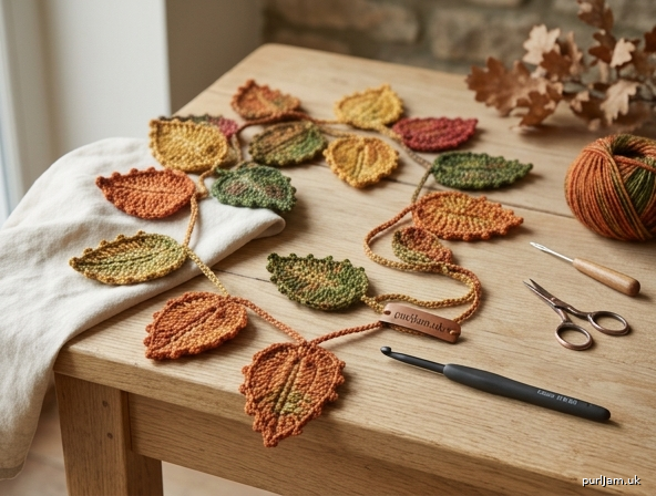 Autumn Leaf Garland Scarf