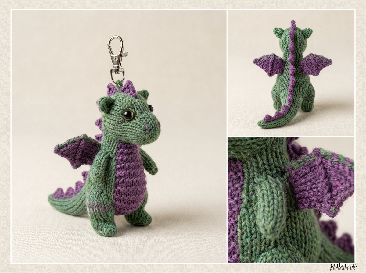 Mini Dragon Keychain Amigurumi Pattern