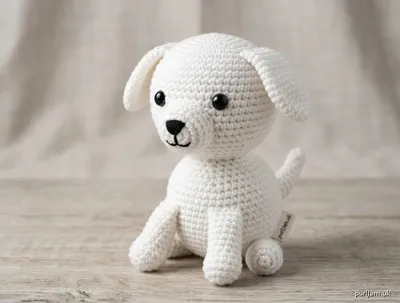 Stitch chart guide image for Snowy the White Puppy — Beginner Amigurumi