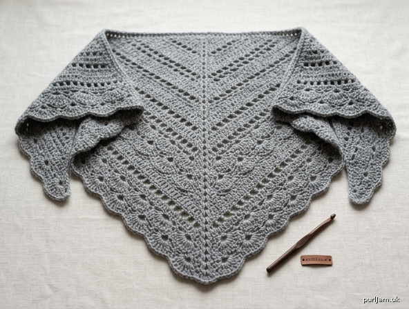 Lacy Windows Shells Shawl