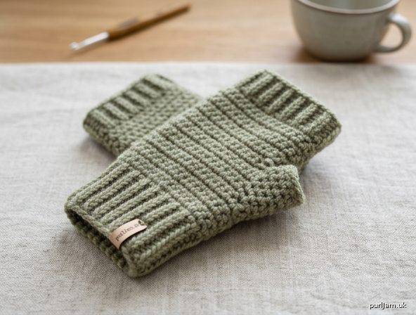 Beginner Crochet Wristlets Fingerless Mitts