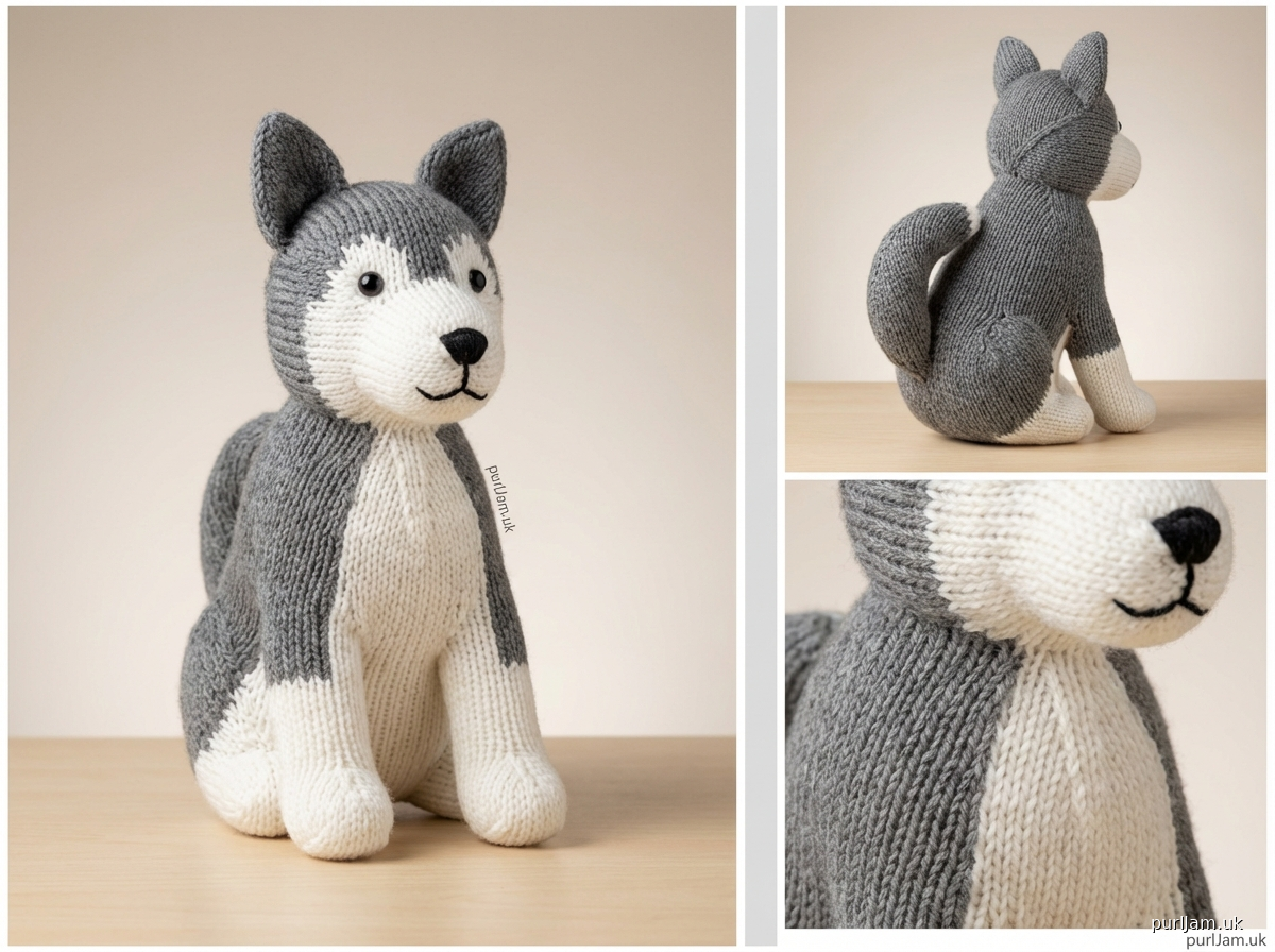 Husky Knitted Toy