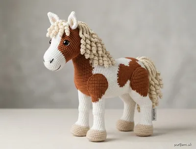 Stitch chart guide image for Paint Horse Amigurumi Crochet Pattern