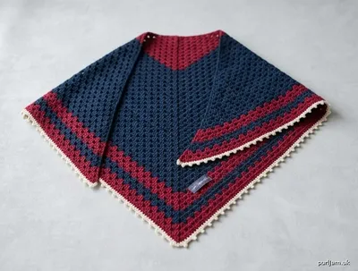 Stitch chart guide image for Ajrak Lattice Shawl
