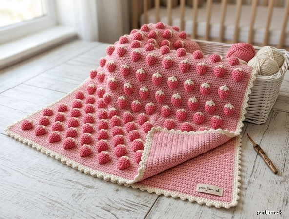 Strawberry Bubble Baby Blanket