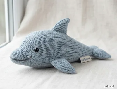 Stitch chart guide image for Flat-Knit Dolphin Soft Toy