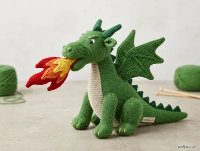 Stitch chart guide image for Ember the Fire-Breathing Dragon
