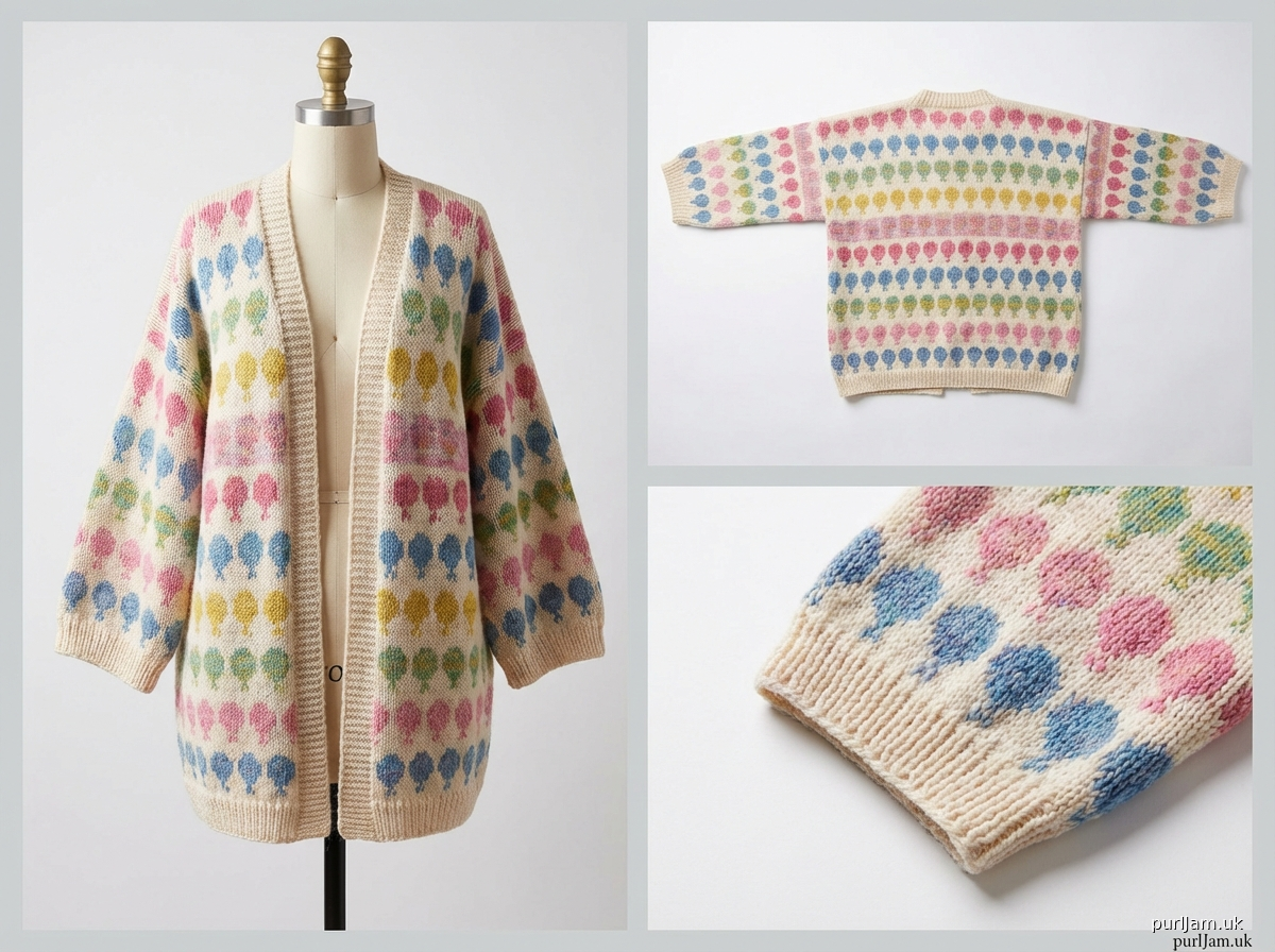 Balloon Stripe Kimono Cardigan