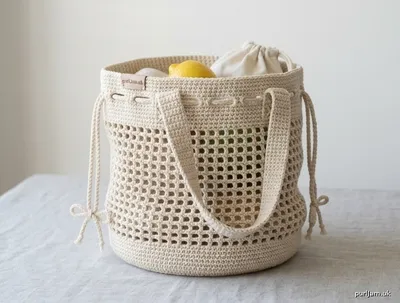 Stitch chart guide image for Drawstring Market Tote