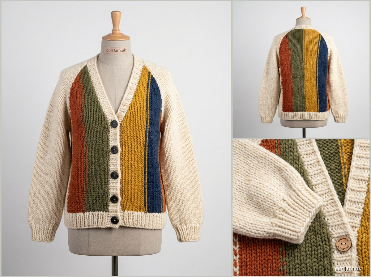 Vertical Colour Block Cardigan