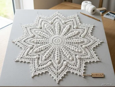 Stitch chart guide image for Giant Draguna-Inspired Lace Snowflake