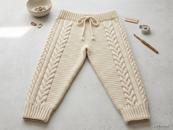Aran Cable Crochet Pants
