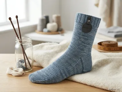 Stitch chart guide image for Toe-Up Heel-Flap & Gusset Socks on a Circular Sock Machine (CSM)