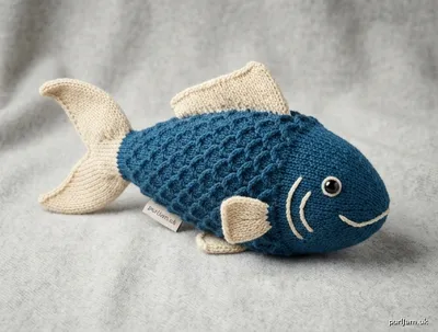 Stitch chart guide image for Fingering-Weight Knitted Fish — Amigurumi Pattern