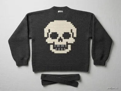 Stitch chart guide image for Skull Cardigan