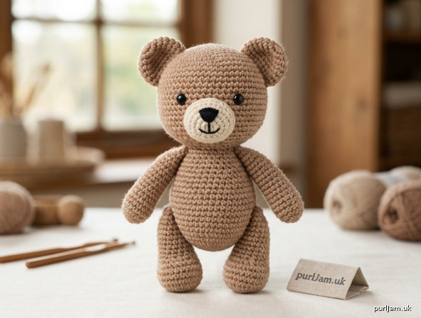 Round Eared Teddy Bear Beginner Amigurumi