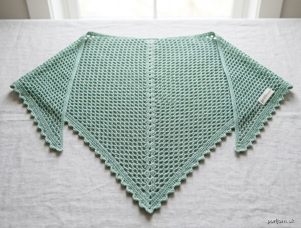 Sea Glass Triangle Shawl