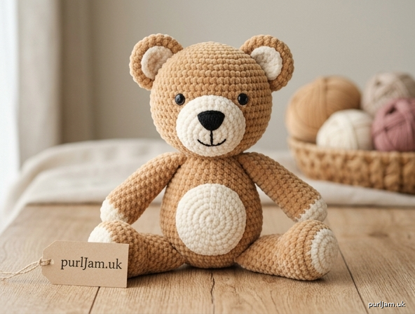 Minimal Multi Color Plush Teddy Bear Amigurumi Pattern