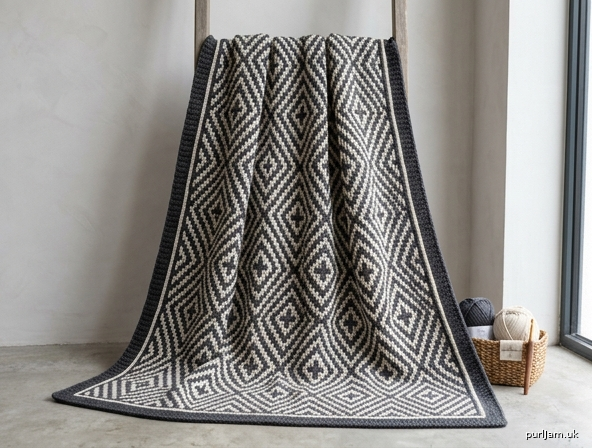 Geometric Mosaic Blanket