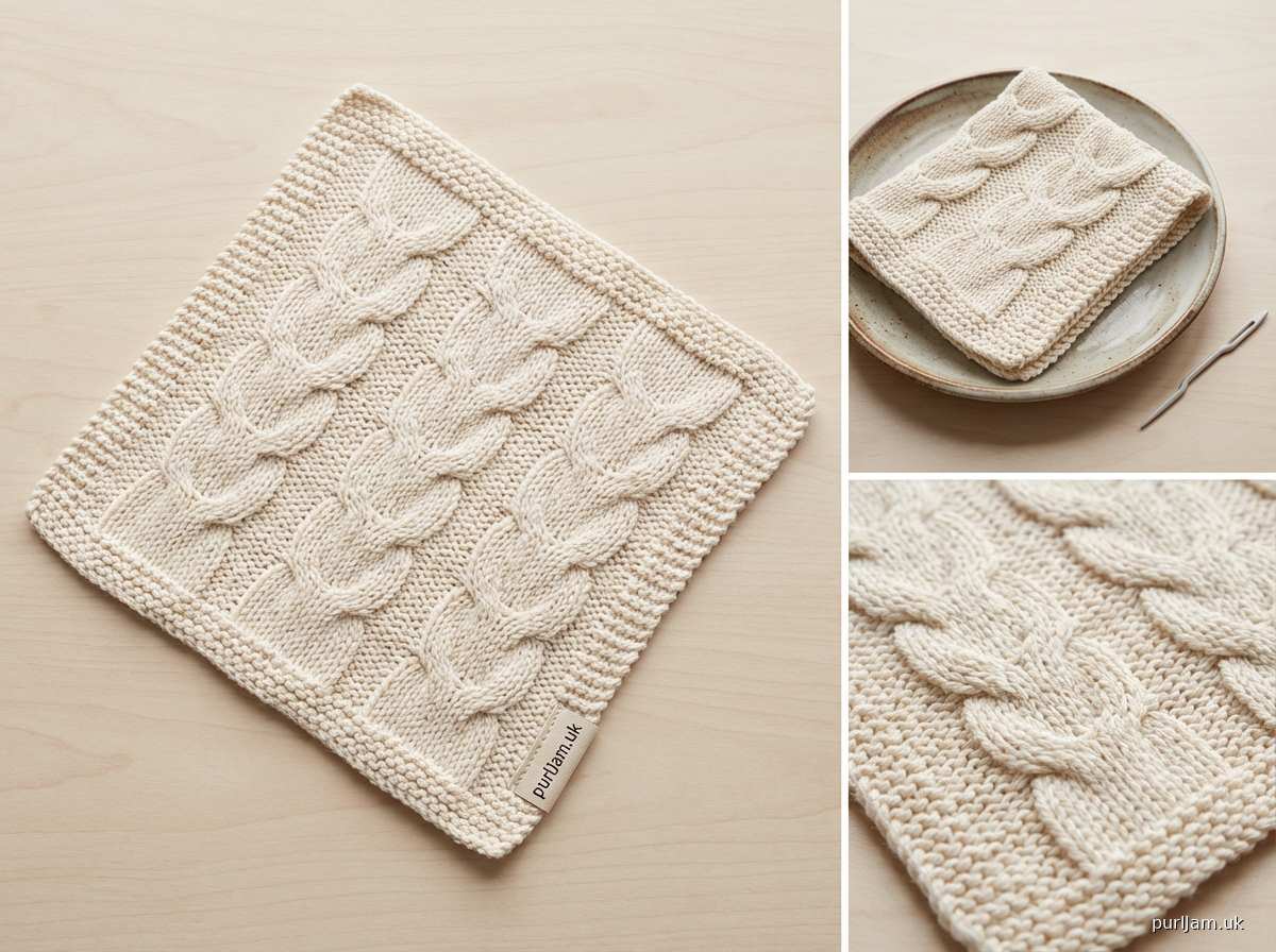 Simple Crossover Stitch Dishcloth