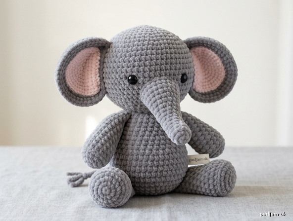 Generated preview image for Plush Sitting Baby Elephant — Amigurumi Pattern