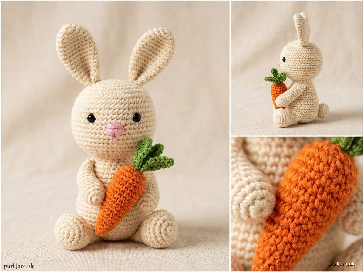 Bunny Rabbit With Carrot Crochet Pattern
