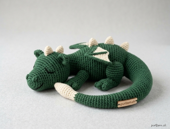 Generated preview image for Sleepy Curled Dragon (Lay-Down Amigurumi)
