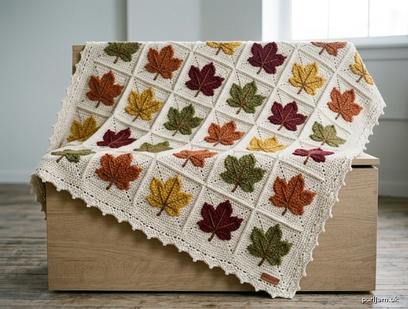 Autumn Maple Leaf Blanket