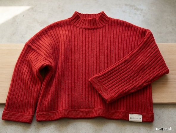 Generated preview image for Drop-Shoulder Ribbed Mock Neck Pullover