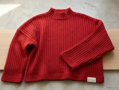 Stitch chart guide image for Drop-Shoulder Ribbed Mock Neck Pullover