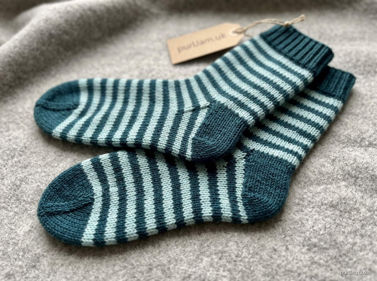 Tidewater Stripes Crochet Socks
