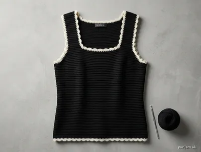Stitch chart guide image for Colette Square-Neck Tank