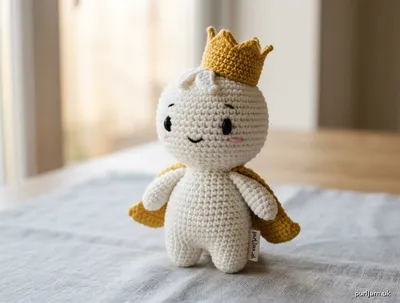 Stitch chart guide image for Lumine’s Little Companion (Paimon-Inspired) Crochet Plush
