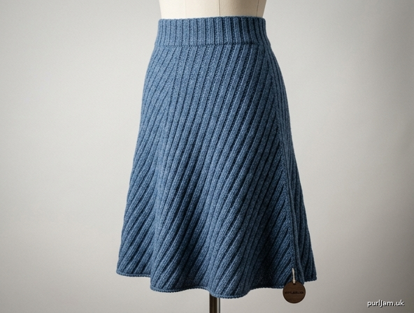 Diagonal Rib A Line Skirt