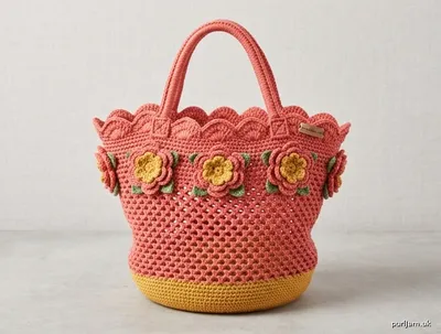 Stitch chart guide image for Bloom Market Tote (Flower Bag)