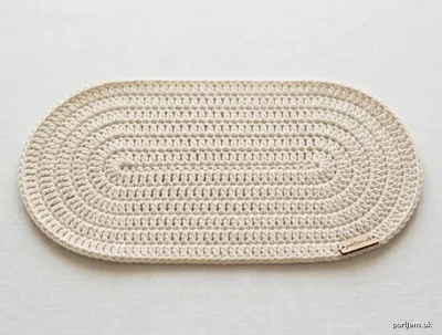 Stitch chart guide image for Oval Market Tote — Base Panel