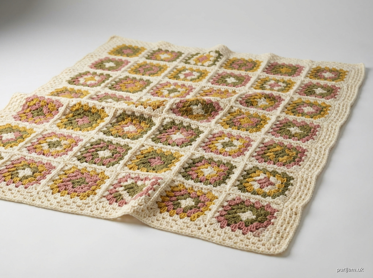 Traditional Granny Square Blanket