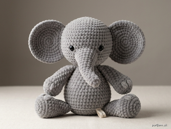 Generated preview image for Plush Sitting Baby Elephant — Amigurumi Pattern