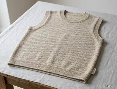 Stitch chart guide image for Beginner Stocking-Stitch Vest